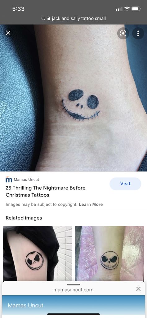 Tiny Nightmare Before Christmas Tattoo, Nightmare Before Christmas Tiny Tattoos, Mini Jack Skellington Tattoo, Small Nightmare Before Christmas Tattoo, Jack Skellington Tattoo Ideas, Nightmare Before Christmas Patchwork Tattoo, Jack Skeleton Tattoo, Skellington Tattoo, Nightmarebeforechristmas Tattoo