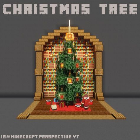 Tree Farm Minecraft, Minecraft Christmas Decorations, Minecraft Tree Farm, Christmas Tree Minecraft, Minecraft Christmas Tree, Case Minecraft, Minecraft Decoration, Rumah Minecraft Sederhana, Minecraft Mansion