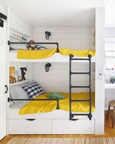 Bunk Bed Rooms, Bunk Beds Built In, Boy Rooms, Built In Bunks, Bunk Rooms, Bunk Bed Designs, Kids Bunk Beds, Twins Room, Bunk Room