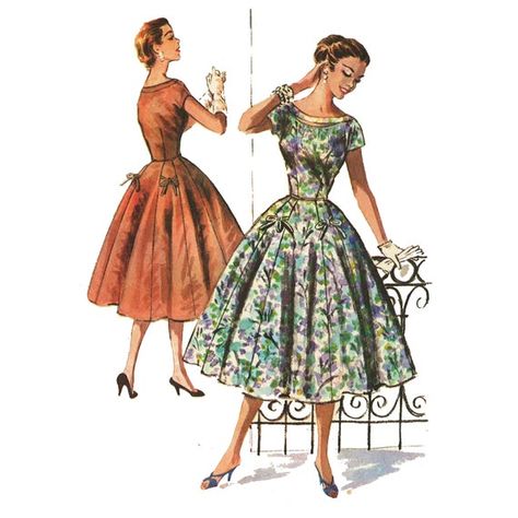 1950 Dresses, 1950s Dress Patterns, Mccalls Patterns Dress, Bolero Pattern, 1950s Sewing Patterns, Patron Vintage, Classy Fits, Vintage Dress Patterns, Vintage Summer Dresses