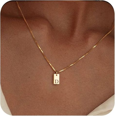 Amazon.com: Initial Necklaces for Women 14K Gold Plated Letter Necklace Dainty Gold Name Necklace Personalized Initial Tag Pendant Necklace for Women Trendy Gold Jewelry : Clothing, Shoes & Jewelry Trendy Gold Jewelry, Dainty Initial Necklace, Initial Necklaces, Jewelry Clothing, Gold Name Necklace, Personalized Pendant, 14k Gold Necklace, Gold Letters, Personalized Initials