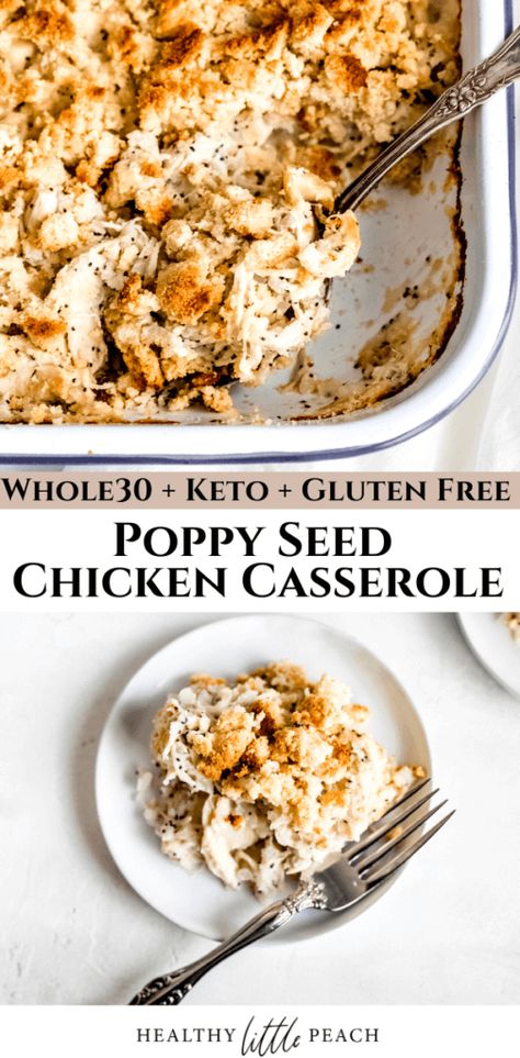 Bread Recepies, Poppy Seed Chicken Casserole, Healthy Chicken Casserole, Poppy Seed Chicken, Keto Chicken Casserole, Keto Casseroles, Keto Casserole, Healthy Casseroles, Steamed Broccoli