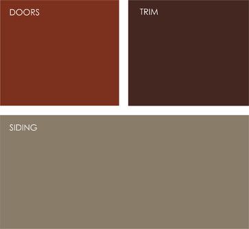 Brick, Burgandy, Taupe - Doors, Trim, Siding - Exterior House Paint Palette Sherwin Williams Polished Mahogany, Red Doors, Taupe Paint, Siding Trim, Outside Paint, House Paint Color Combination, Exterior House Paint Color Combinations, Exterior House Color, Real Estate Blog