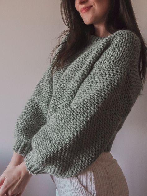 Crochet Sweater Pattern the Gaia Sweater Homemade Crochet Sweater, Crochet Pattern For Sweater, Crochet Sweater In The Round, Unique Crochet Sweater, Crochet Easy Sweater Pattern Free, Autumn Crochet Sweater, Double Crochet Sweater, Crochet Grandpa Sweater, Crochet Oversized Sweater Pattern Free