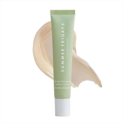 Sweet Mint Lip Butter Balm: A 100% vegan lip mask in a sweet mint variant for rapid hydration. Enriched with Shea and Murumuru Seed Butters, vegan waxes, and a refreshing touch of natural mint. From Summer Fridays' skincare collection, recognized for simplicity and effectiveness, all products are 100% vegan, cruelty-free, and packaged sustainably for recycling. Summer Lip Balm, Summer Fridays Lip Butter Balm, Summer Fridays Lip, Lip Butter Balm, Sweet Mint, Vegan Lip Balm, Natural Lip Balm, Calming Scents, Lip Butter