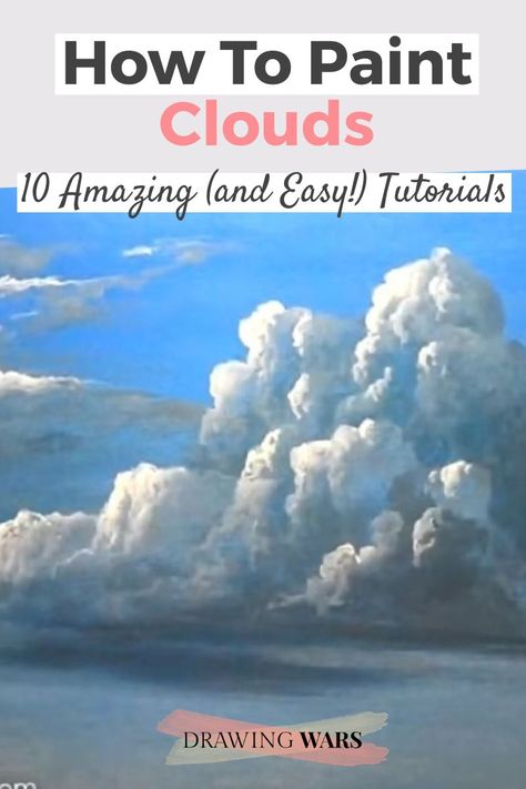 How To Paint Clouds On A Wall, Dreamscape Painting, Rachelle Kearns, Acrylic Clouds, Cloud Painting Acrylic, How To Paint Clouds, Sky Art Painting, Landscape Painting Tutorial, Acrylic Painting Ideas