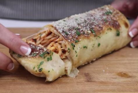 Yes, Spaghetti Burritos Are Now a Thing Spaghetti Burritos, Food Polls, Fried Spaghetti, Movie Industry, Burritos Recipe, Who Asked, Deep Frying, Ladies And Gentlemen, Italian Food