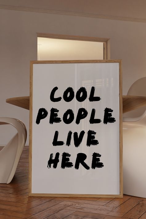 PRINTABLE ART | ❤️‍🔥❤️‍🔥❤️‍🔥COOL PEOPLE LIVE HERE❤️‍🔥❤️‍🔥❤️‍🔥

#homedecor #wallartideas #wallartdecor #wallartprints #printablewallart #printable #coolwallart #trendywallart #posterart #posterprint
 #walldecor  #sketchprint #midcenturymodern #aestheticart #modernwallart #ModernWallArt #housewarminggift #coolpeoplelivehere #dormroomdecor #livingroomdecor #minimalisticart #printableart #coolpeople #trendywalldecor #70Sprint Dorm Room Decor Aesthetic, Fun Art Print, Handwritten Text, Retro Quotes, Room Decor Aesthetic, Cool People, Aesthetic Wall Art, Gallery Wall Art Set, Preppy Room Decor