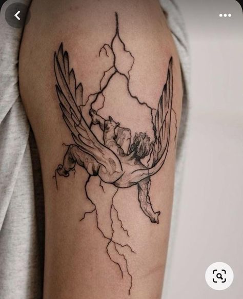 Falling Angel Tattoo, Bats Tattoo, Fallen Angel Tattoo, Bats Tattoo Design, Lightning Tattoo, Tattoo Thigh, Bat Tattoo, Hummingbird Tattoo, Angel Tattoo