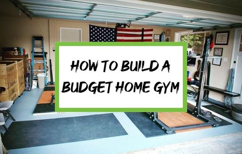 Small Garage Gym, Budget Home Gym, Half Garage Gym, Garage Gym Diy, Gym At Home Ideas, Cheap Home Gym, Crossfit Home Gym, Basement Home Gym, Home Gym On A Budget