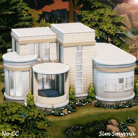 Sims 4 Art Deco, Sims 4 Art, Art Deco House, Deco House, 2022 Art, Casas The Sims 4, Deco Home, The Bug, Curved Walls