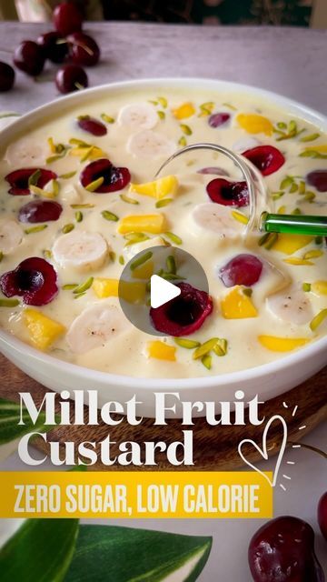 Millet Dessert Recipes, Millets Recipes, Millet Recipe, Fruit Custard, Millet Recipes, Healthy Indian Recipes, Vegetarian Desserts, Custard Recipes, Recipe Details