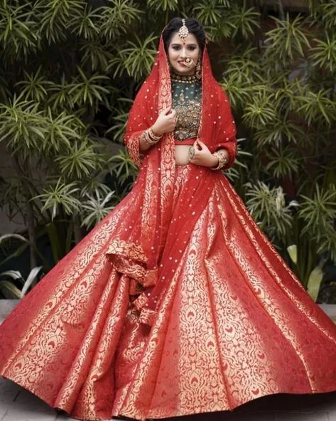 Lehenga Colors, Brocade Lehenga, Designer Bridal Lehenga, Indian Bridal Lehenga, Bridal Lehenga Red, Choli Designs, Indian Brides, Indian Bridal Outfits, Indian Wedding Outfits