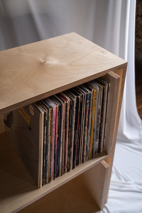 Record Shelving, Plywood Bookshelf, Turntable Cabinet, Record Shelves, Plywood Bookcase, Plywood Shelf, Records Storage, Plywood Desk, Vinyl Shelf