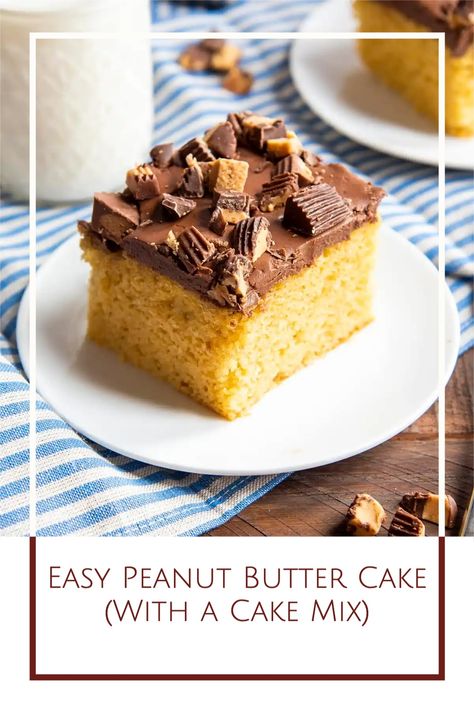 Peanut Butter Cake Box Recipe, Peanut Butter Box Cake, Easy Peanut Butter Cake From Box Cake, Peanut Butter Cake Using Box Cake, Peanut Butter Cake Recipe With Box Cake, Peanut Butter Cake With Box Cake, Easy Peanut Butter Cake 4 Ingredients, Peanut Butter Cake Recipes, Recess Peanut Butter Cake