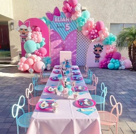 Lol Surprise Dolls Party Ideas Backdrop, Lol Birthday Party Ideas, Lol Surprise Dolls Party Ideas, Roblox Theme, Daughter Hairstyles, Carnival Birthday Party Theme, Birthday Card Craft, Carnival Birthday Parties, Doll Party