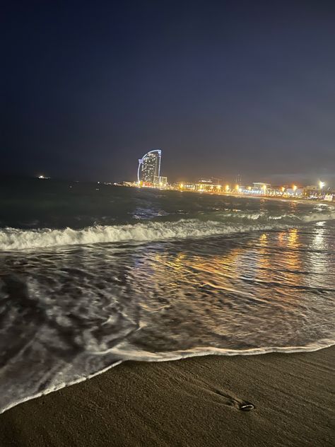 Barceloneta Beach, Beach At Night, Beach Night, At Night, Life Is Good, Barcelona, Collage, Pins, Quick Saves