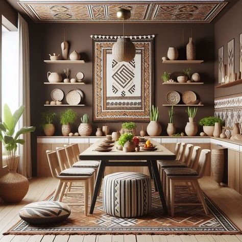 African Interiors, 2024 Party, Design Dining Room, African Interior Design, African Architecture, Interior Design Dining, Dream Dining Room, African House, Sea Point