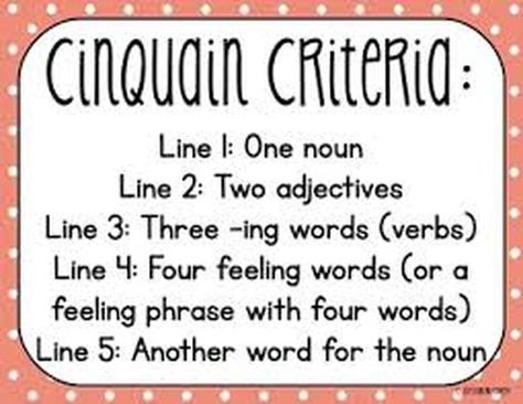 Cinquain Poems Examples, Cinquain Poetry, Poetry Anchor Chart, Cinquain Poems, Poetry Lesson Plans, Poetry Writing Activities, Poetry Lesson, Shape Poems, Poem Book