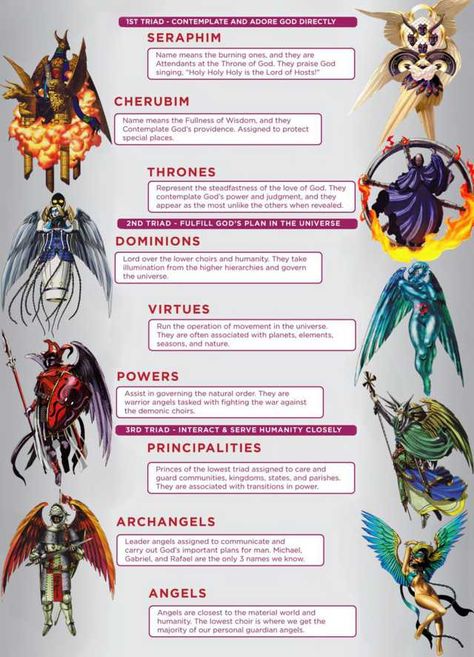 Hierarchy of Angels - Imgur Hierarchy Of Angels, Order Of Angels, 천사와 악마, Angel Hierarchy, World Mythology, Fotografi Digital, Legends And Myths, 다�크 판타지, Biblical Art