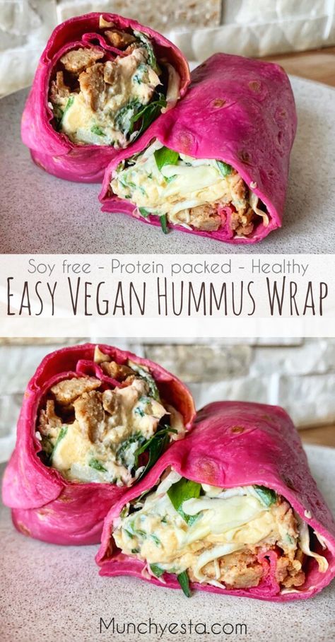 Vegan Hummus Wrap, Easy Seitan Recipe, Pressure Canning Meat, Veggie Hummus, Veggie Hummus Wrap, Vegetarian Lunch Recipes, Lunch Recipes Easy, Canning Meat, Easy Hummus Recipe