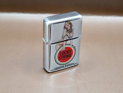 Vintage Lucky Strike Flip Top Lighter Handicraft Windproof FREE ENGRAVE Petrol Gasoline Cigars Cigarettes Refilled Flip Style Retro Lighters https://www.etsy.com/listing/1162834260/vintage-lucky-strike-flip-top-lighter Vintage Lighter, Lighter Case, Zippo Lighter, Vintage Shop, Vintage Lighting, Vintage Illustration, Cigars, Style Retro, Bulgaria