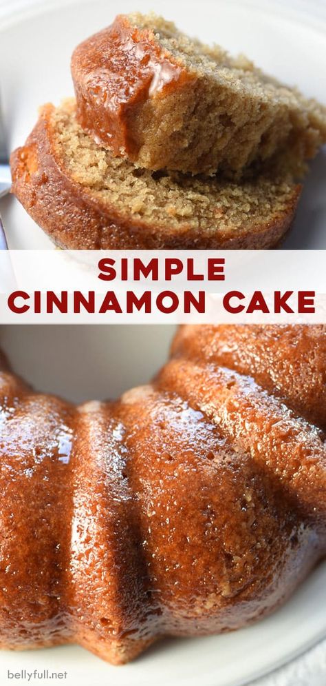 This Easy Cinnamon Cake recipe is light and wonderful. Prepared from scratch in a bundt pan for a beautiful presentation. Perfect dessert for the cinnamon lover on a Sunday brunch or Easter! #cinnamoncake #bundtcake #easy Cinnamon Cake Recipe, Cinnamon Cake Recipes, Creamsicle Cake, Smores Dessert, Dessert Parfait, Cinnamon Cake, Brownie Desserts, Cinnamon Recipes, Oreo Dessert