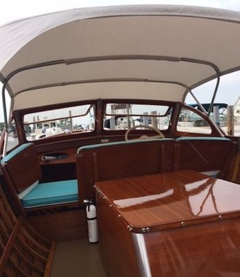 1959 19’ Lyman Utility – $28,500 – Androscoggin Wooden Boat Works Lyman Boats, Wooden Boats For Sale, Mahogany Decking, Classic Wooden Boats, Vintage Boats, Wood Boats, Boat Party, Sunbrella Cushions, Fine Craft