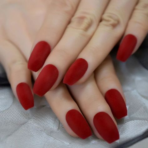 Ongles Bling Bling, Bright Summer Acrylic Nails, Velvet Nails, Classy Nail Designs, Red Nail Polish, Burgundy Nails, Red Nail, Ballerina Nails, Summer Acrylic Nails