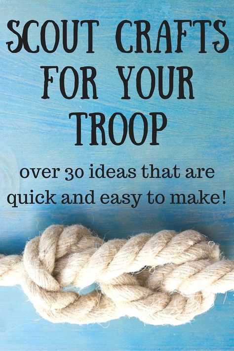 Scout Crafts for your Troop - get 30 quick and easy ideas that your troop will love! Boy Scout Activities, Beaver Scouts, Cub Scouts Wolf, Cub Scouts Bear, Tiger Scouts, Cub Scout Crafts, Wolf Scouts, Scout Games, Cub Scout Activities