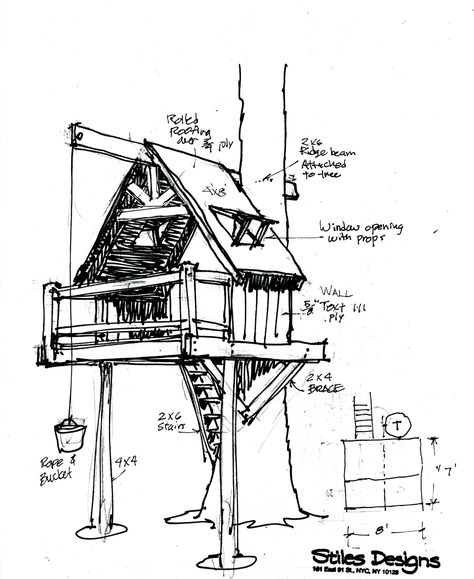 Diy Tree House Between Two Trees, Tree House Building Plans, Treehouse Plans Layout, Treehouse Building Plans, Single Tree Treehouse, Easy Treehouse Ideas, Tree House Blueprints, A Frame Treehouse, Tree House Layout