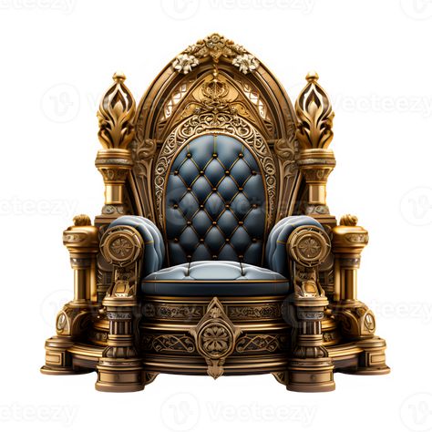 seat of the royal throne isolated on transparent background ,golden throne chair ,generative ai Fantasy Throne Chair, Golden Throne, Crewel Embroidery Tutorial, Throne Chairs, King On Throne, Royal Chair, King Chair, Castle Rooms, Royal Throne