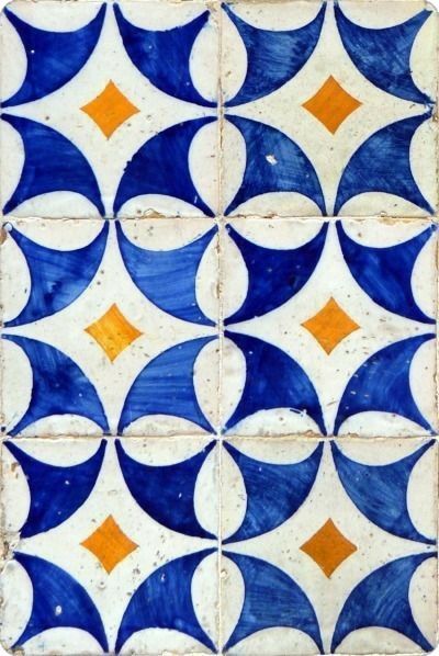 Ocean Tile Bathroom, Geometric Tile Pattern, Portuguese Tiles, Soyut Sanat Tabloları, Geometric Tiles, Tile Inspiration, Painting Tile, Tile Art, Tile Patterns