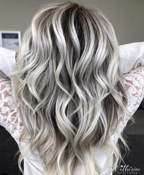 Hello Ice Queen: Over 200 Gorgeous Photos of Silver Hair Color Inspo [ New for 2019! ] - I Spy Fabulous Dark Silver Hair, Long Grey Hair, Silver Blue Hair, Silver Hair Dye, Silver Ombre Hair, Gray Highlights, Silver Hair Highlights, Silver White Hair, Gray Balayage