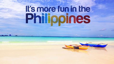 Why the Department of Tourism came up with the slogan "It's more fun in the Philippines"? Read goo.gl/SZWNEk #PhWebOutsourcing Its More Fun In The Philippines Logo, Its More Fun In The Philippines, Pilipinas Art, Philippines Tourism, Beautiful Philippines, Campaign Slogans, Filipino Art, Illustrator Logo, Tourism Poster