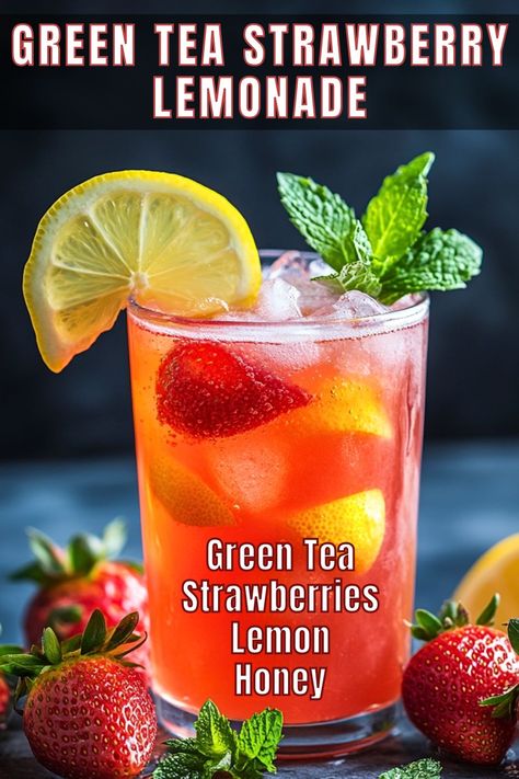 Green Tea Cold Drink, Flavored Iced Green Tea Recipes, Homemade Iced Green Tea, Passion Fruit Green Tea Recipes, Green Tea With Fruit, Green Tea Recipes Drinks, How To Make Green Tea Taste Good, Refresher Recipes, Iced Green Tea Recipe