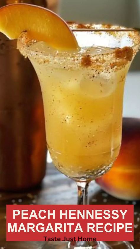 Peach Hennessy Margarita Recipe – Taste Just Home Hennessey Drink Recipes, Hennessy Margarita Recipe, Hennessy Drinks Recipes, Hennessey Drink, Hennessy Margarita, Hennessy Drinks, Boring Summer, Peach Margarita, Peach Drinks