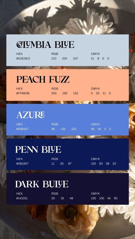 Color Of The Year 2024, Inspiration Typographie, Flat Color Palette, 2024 Inspiration, Color Design Inspiration, Hex Color Palette, Pantone Color Of The Year, Color Pallete, Color Schemes Colour Palettes