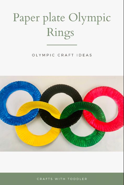 Medal Craft For Kids, Olympic Rings Craft, Diy Olympic Rings, Olympic Medal Craft, Medal Craft, Summer Olympics Activities, 2024 Activities, Preschool Olympics, Olympic Ring