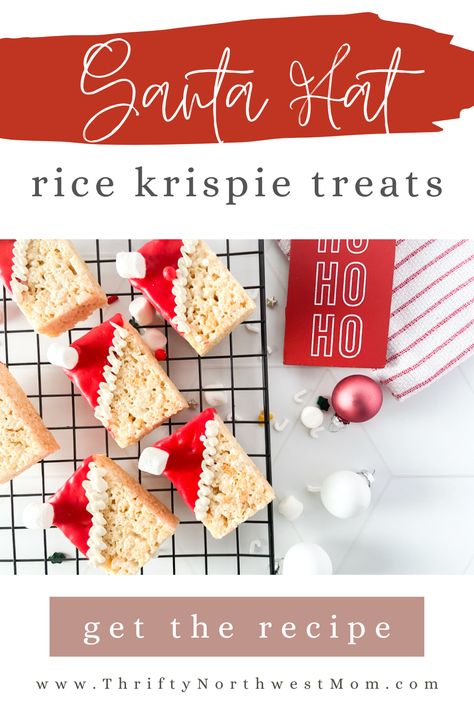 Santa Rice Crispy Treats, Reindeer Rice Krispie Treats, Rice Krispy Christmas, Rice Krispy Treats Christmas, Santa Rice Krispie Treats, Chocolate Covered Rice Krispie Treats Christmas, Christmas Baking Rice Krispies, Daycare Christmas Treats, Christmas Tree Rice Krispie Treats