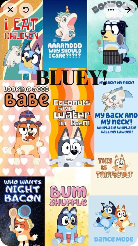 Not Mine, Bingo, Cartoon Characters, Funny, Blue