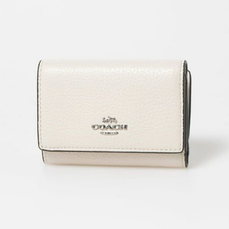 Refined pebble leather Three credit card slots Full-length bill compartment Snap closure Zip coin pocket 4" (L) x 3" (H) x 1 1/4" (W) Size: 4" (L) x 3" (H) x 1 1/4" (W).  Color: Off-White.  Gender: female.  Age Group: adult. Coach Wallet Aesthetic, Wishlist 2024, Cute Wallets, Coach Wallet, Christmas Items, Christmas 2024, Christmas List, Cloth Bags, Handbag Accessories