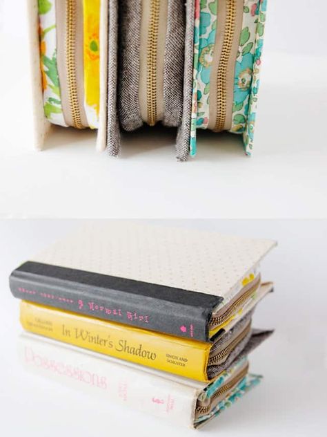 buy + diy: zipper book clutch tutorial! - see kate sew Clutch Tutorial, Diy Photo Book, Book Purse, Book Clutch, Diy Clutch, Kindle Case, Creation Couture, Book Projects, Diy Book