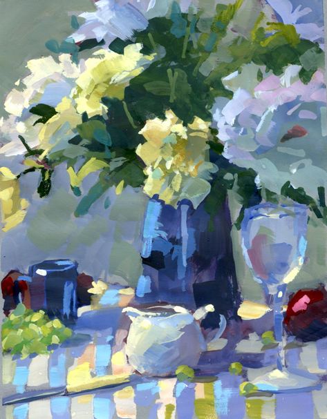 Vase White Flowers, Flowers Artwork, Oil Painting Inspiration, Flowers In Vase, Arte Van Gogh, Vase White, 수채화 그림, Daily Painting, Painting Flowers