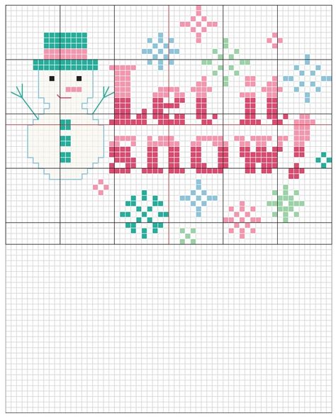 Let It Snow Cross Stitch Pattern, Free Winter Cross Stitch Patterns, Winter Cross Stitch Patterns Free, Easy Christmas Cross Stitch Patterns, Crosstich Patterns, Snowman Cross Stitch, Cross Stitch Pattern Free, Alpha Bracelets, Snowman Cross Stitch Pattern