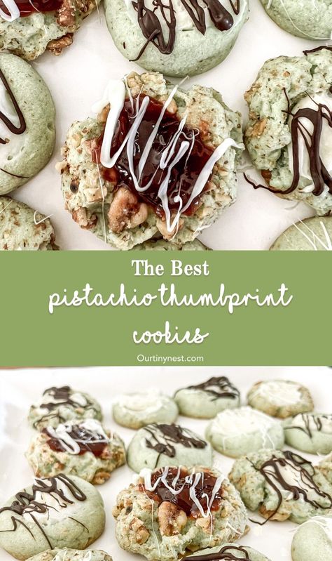 Pistachio Thumbprint Cookies Recipe, Pistachio Thumbprint Cookies, Indulgent Recipes, Homemade Irish Cream, Boozy Chocolate, Christmas Cookie Swap, Yummy Christmas Treats, Yummy Cheesecake, Pistachio Cookies