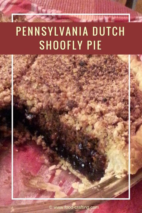 Shoefly Pie Recipe Pennsylvania Dutch, Desserts Bars, Shoofly Pie, Sweety Pie, Pennsylvania Dutch Recipes, Crumb Pie, Bars Cookies, Homemade Pies, Shoo Fly