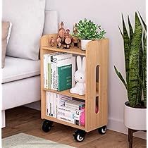 Bookshelf On Wheels, Mobile Bookshelf, Bookshelf Sideboard, Office Cart, Small Bathroom Shelves, Bookshelf Room, Small Library, Wooden Bookshelf, Under Desk Storage