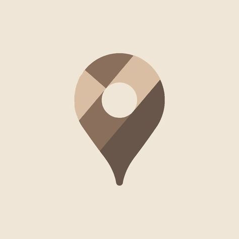 Cute Beige Icons For Apps, Vintage App Icons Aesthetic Brown, Maps Widget Icon, Beige Maps Icon, Brown Maps Icon, Vintage Icons For Apps, Apple Icon Aesthetic, Settings App Icon Aesthetic, Maps Icon Aesthetic