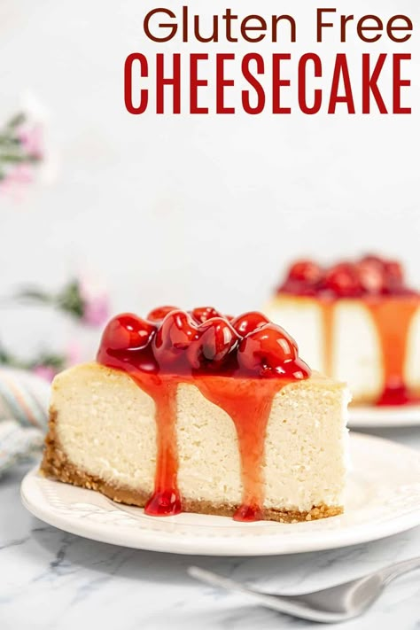 Airfry Dessert, Air Fryer Cheesecake, Gluten Free Cheesecake Recipes, Creamy Cheesecake Recipe, Philadelphia Cheesecake, Gluten Free Graham Crackers, Easy Gluten Free Desserts, Gluten Free Cheesecake, Homemade Cheesecake